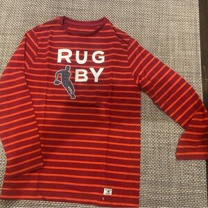 Spanish Brand Nukutavake Sz 8 Kid’s Rugby Striped Long Sleeve Cotton T-Shirt